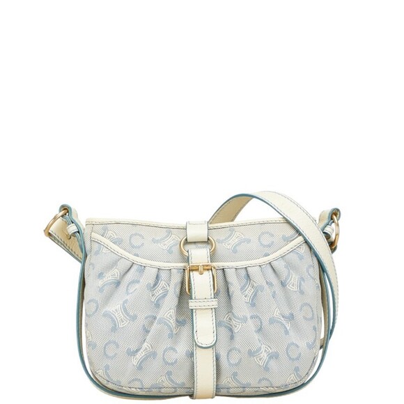 CELINE White Leather Shoulder Bag - Picture 1 of 14